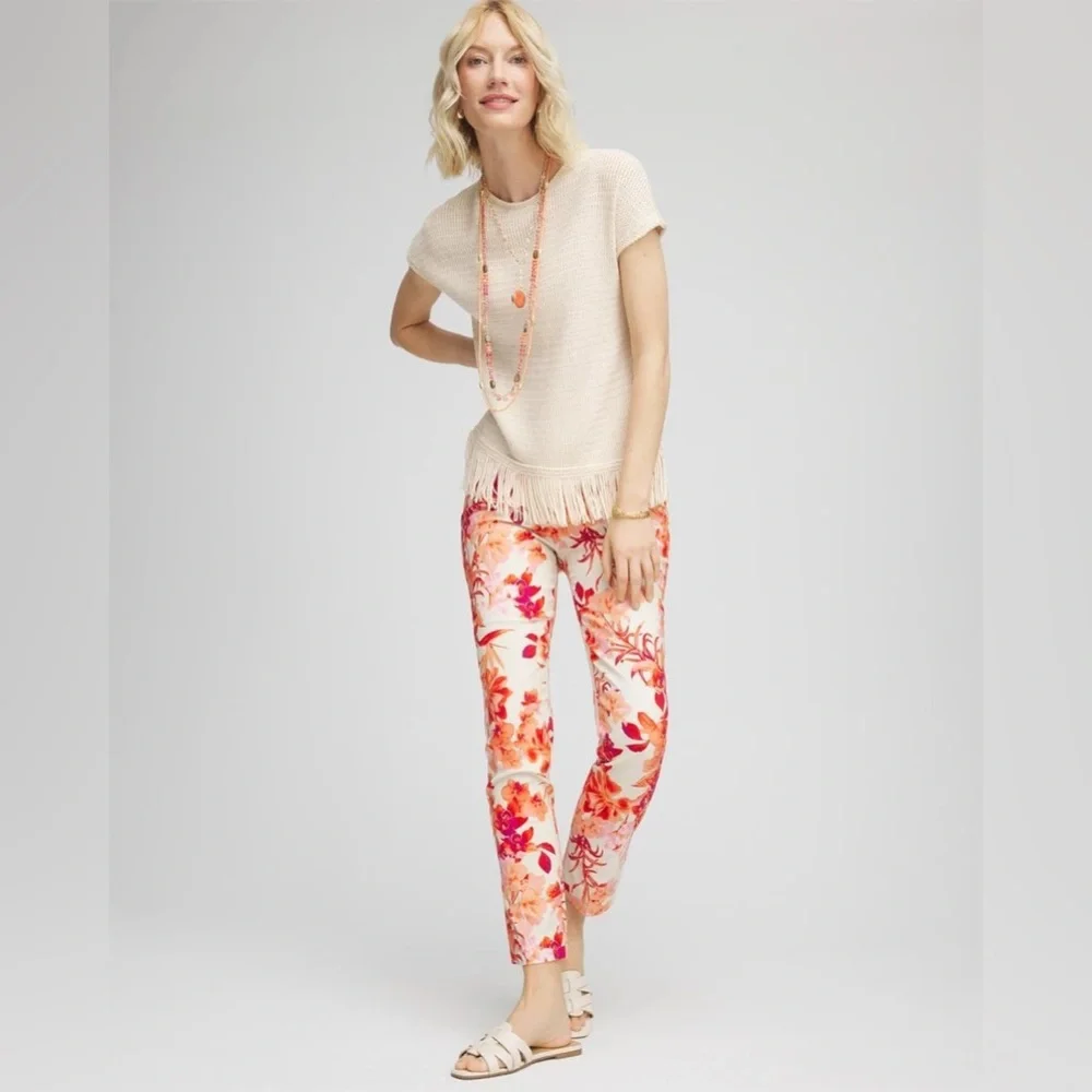Chico’s Brigitte™ Slub Ankle Pants Tall - Picture 2 of 12